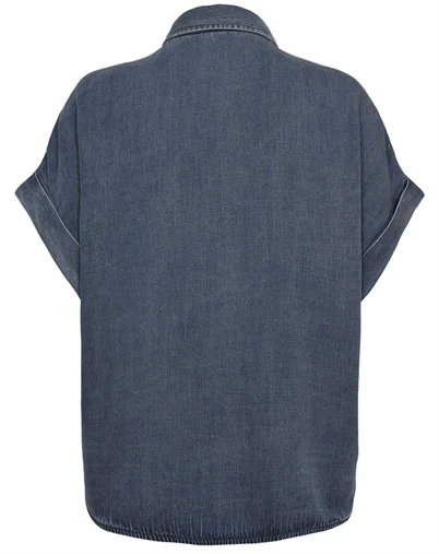 Nümph - NUElida Sleeveless Skjorte - Snow Washed Denim